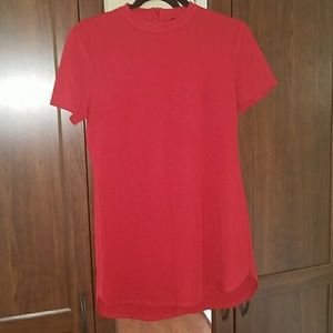 Red t-shirt mini dress